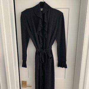 St. John Long Wool Tie Coat